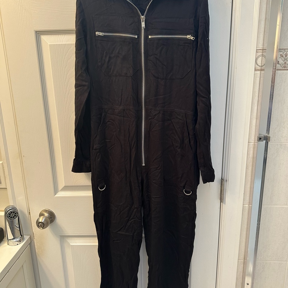 Black Jumpsuit with Zipper Details
